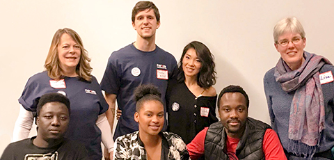 Group of supporters.